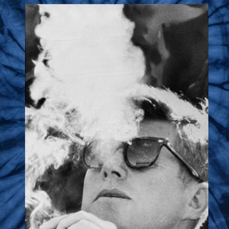 JFK Smoking with Shades John F. Kennedy President Tie-Dye T-Shirt