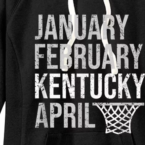 January February Kentucky April March Basketball Madness Fan Women's Fleece Hoodie