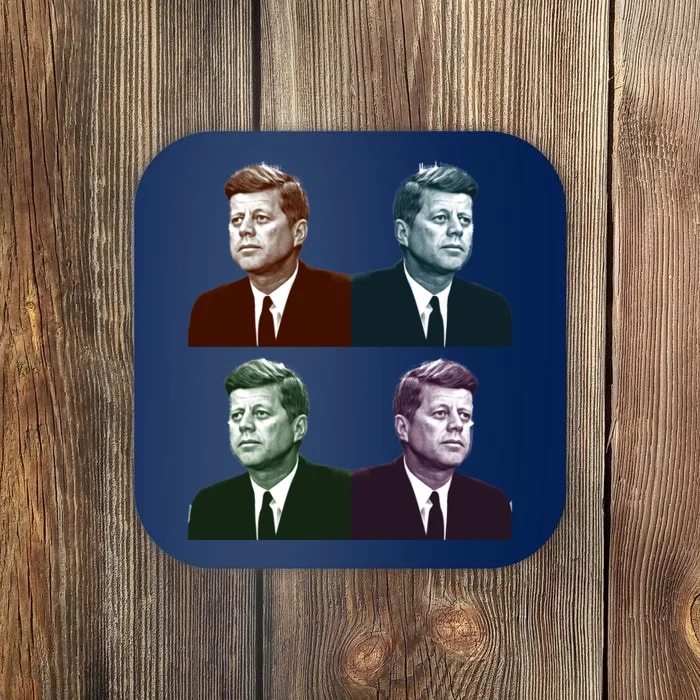 John Fitzgerald Kennedy 35th President Retro Block Portraits Coaster