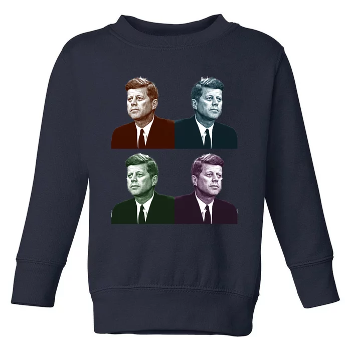 John Fitzgerald Kennedy 35th President Retro Block Portraits Toddler Sweatshirt