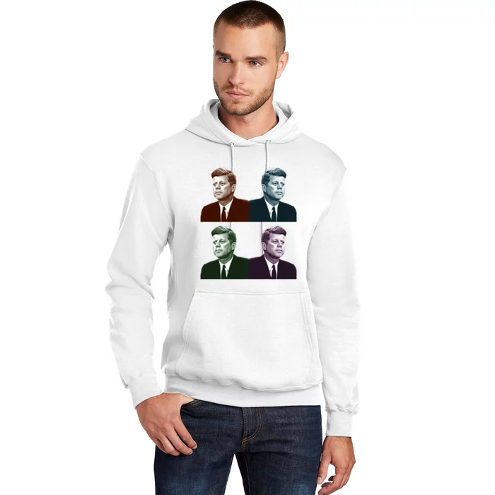 John Fitzgerald Kennedy 35th President Retro Block Portraits Hoodie