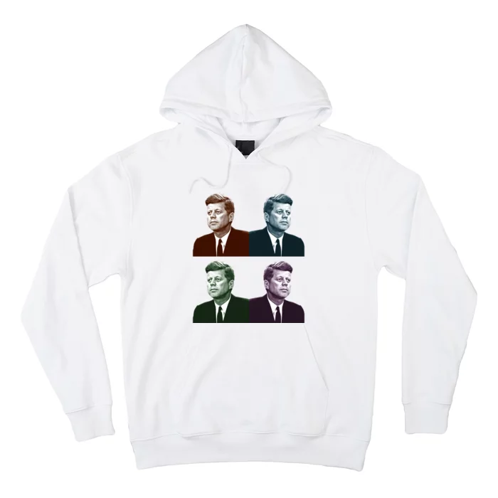 John Fitzgerald Kennedy 35th President Retro Block Portraits Hoodie