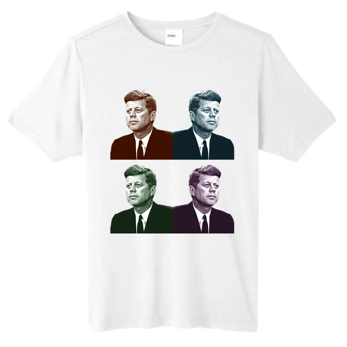 John Fitzgerald Kennedy 35th President Retro Block Portraits ChromaSoft Performance T-Shirt