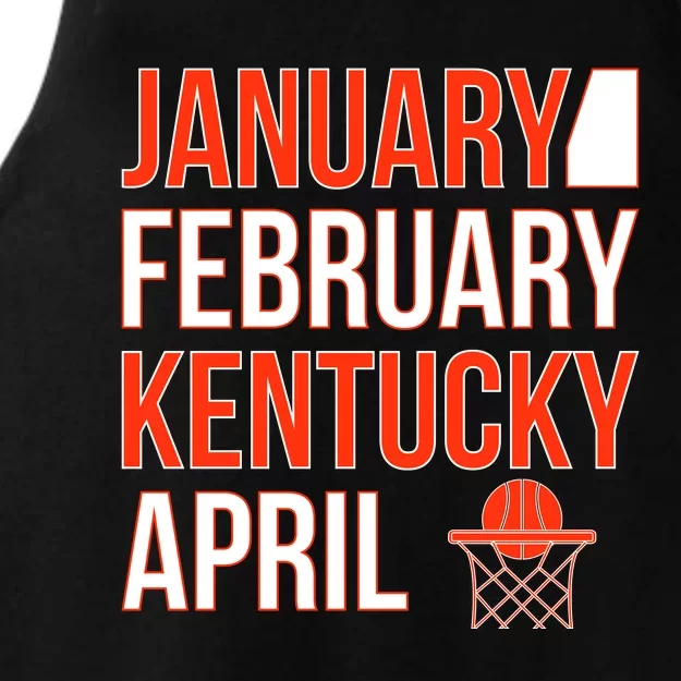 January February Kentucky April Basketball Ladies Tri-Blend Wicking Tank