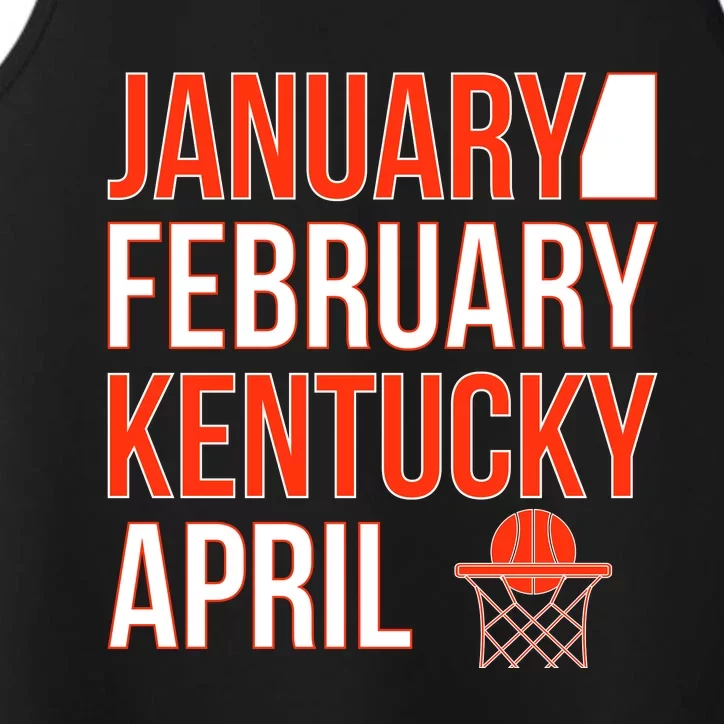 January February Kentucky April Basketball Performance Tank