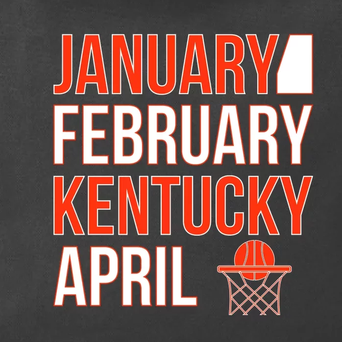 January February Kentucky April Basketball Zip Tote Bag