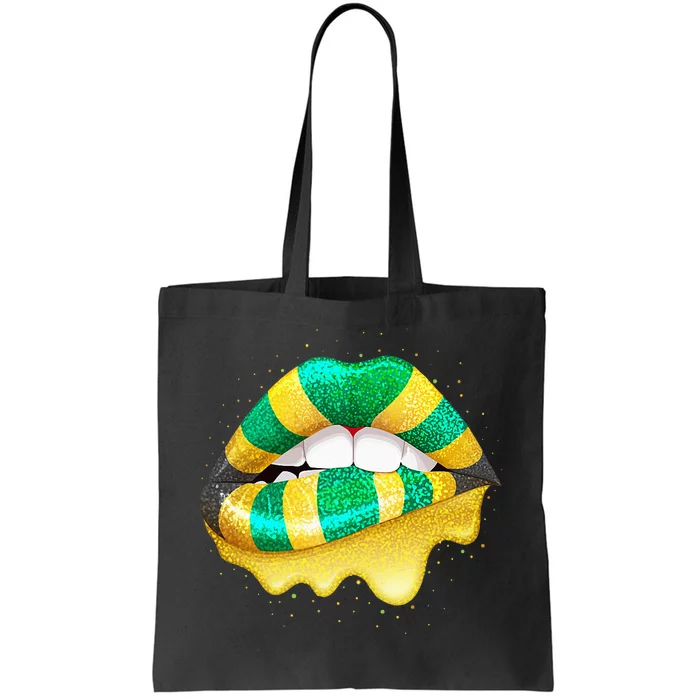 Jamaican Flag Lips Women Jamaica Tote Bag