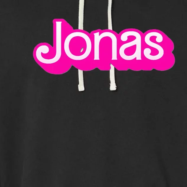 Jonas First Last Family Named  Baby Birthday Garment-Dyed Fleece Hoodie