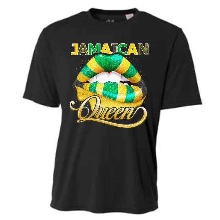 Jamaican Flag Lips  Jamaican Queen Jamaica Cooling Performance Crew T-Shirt