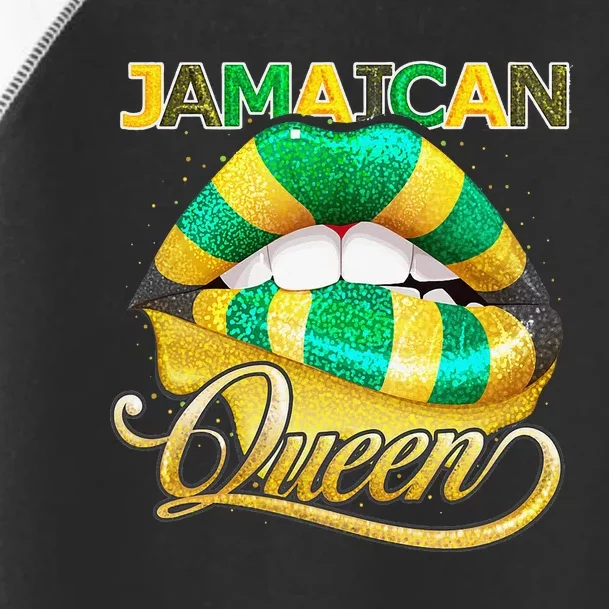 Jamaican Flag Lips  Jamaican Queen Jamaica Toddler Fine Jersey T-Shirt