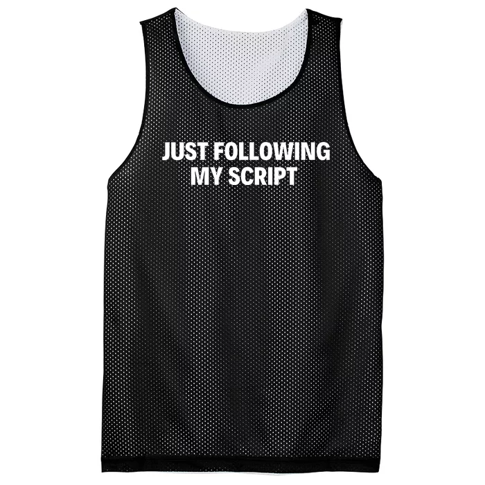 Just Following My Script Mesh Reversible Basketball Jersey Tank