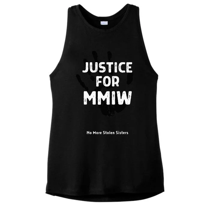 Justice For MMIW Awareness Strong Indigenous Native Ladies Tri-Blend Wicking Tank