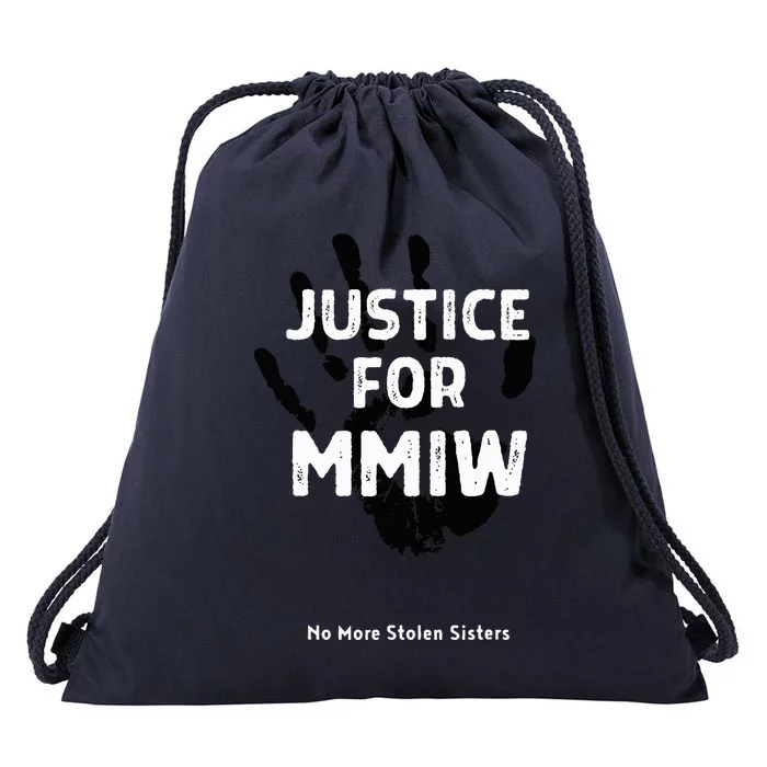 Justice For MMIW Awareness Strong Indigenous Native Drawstring Bag