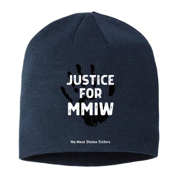 Justice For MMIW Awareness Strong Indigenous Native 8 1/2in Sustainable Knit Beanie