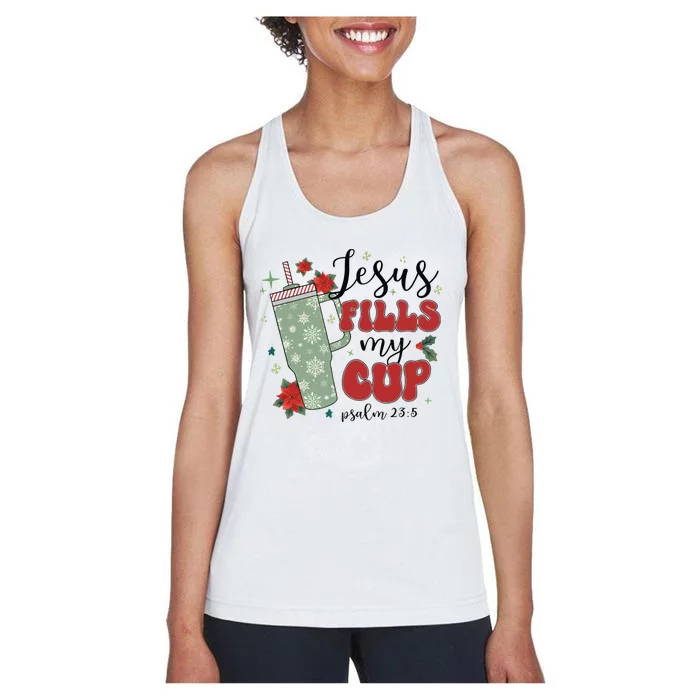 Jesus Fills My Cup Bundle Psalm 23;5 Women's Racerback Tank