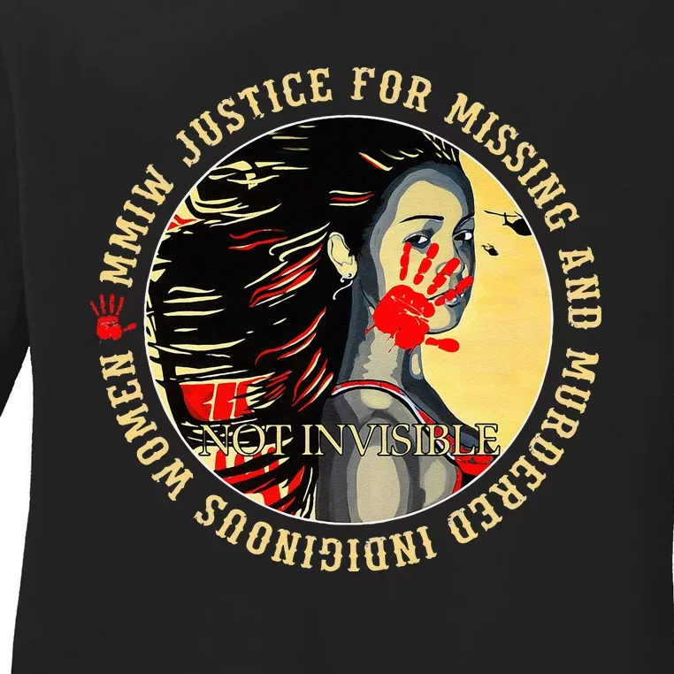 Justice For MMIW Missing Murdered Indigenous Resilient Women Ladies Long Sleeve Shirt