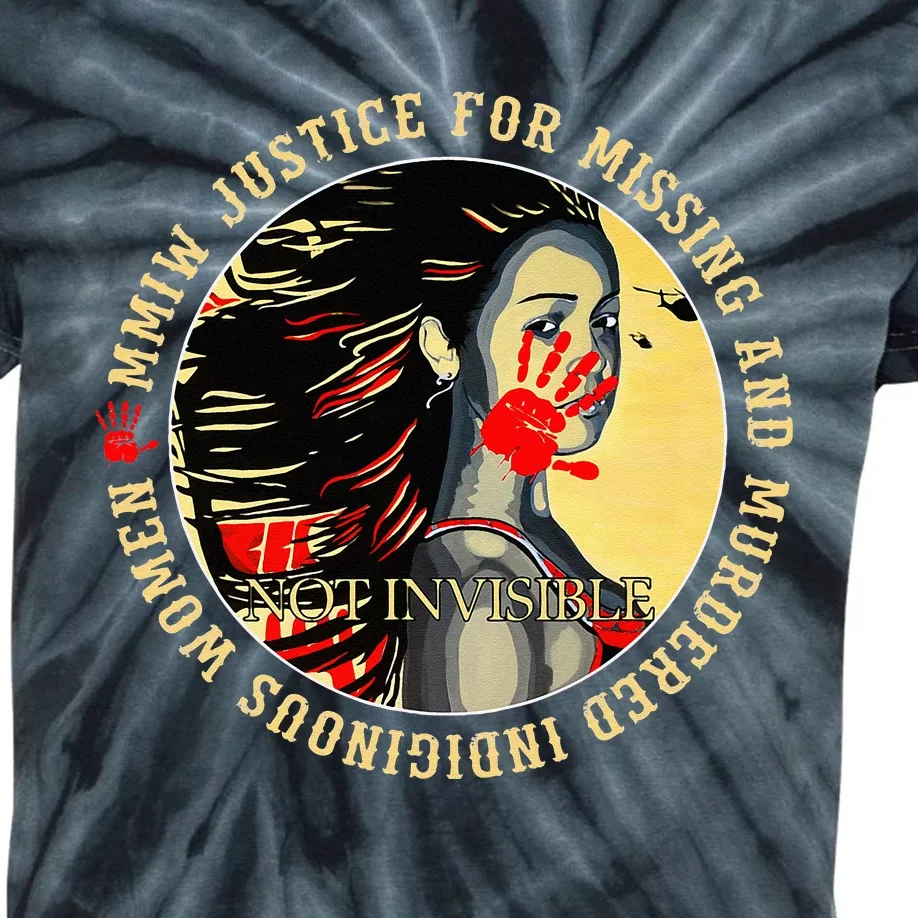 Justice For MMIW Missing Murdered Indigenous Resilient Women Kids Tie-Dye T-Shirt