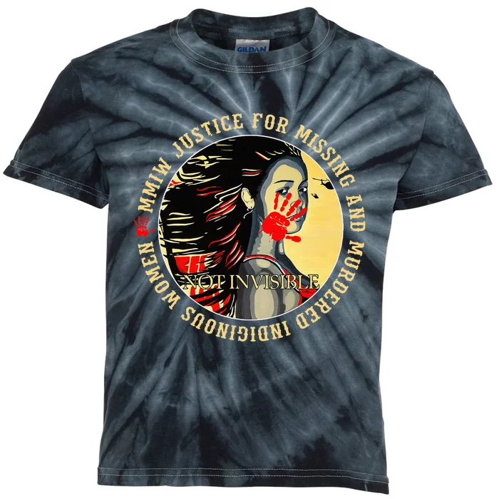 Justice For MMIW Missing Murdered Indigenous Resilient Women Kids Tie-Dye T-Shirt