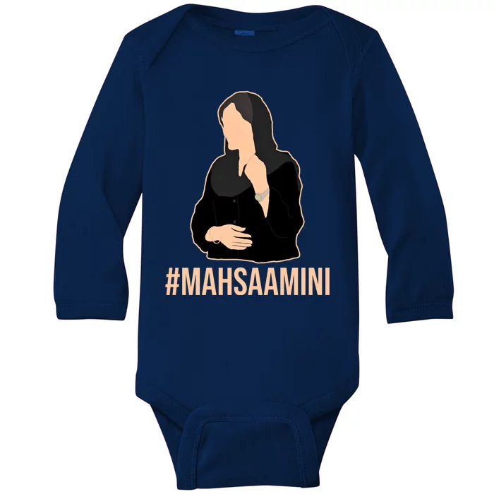 Justice For Mahsa Amini Baby Long Sleeve Bodysuit