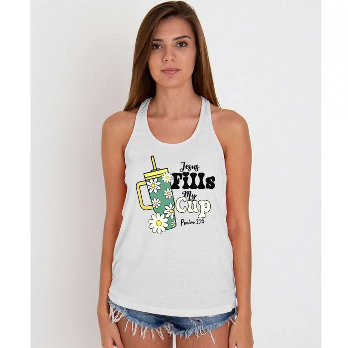 Jesus Fills My Cup Women's Knotted Racerback Tank