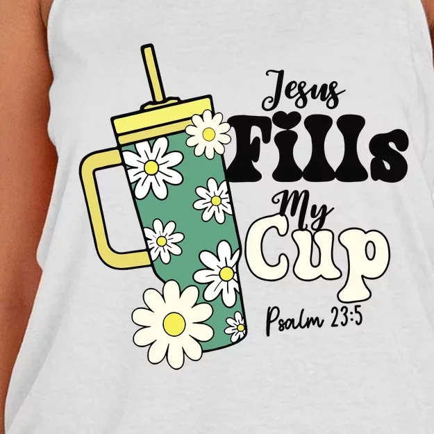 Jesus Fills My Cup Women's Knotted Racerback Tank