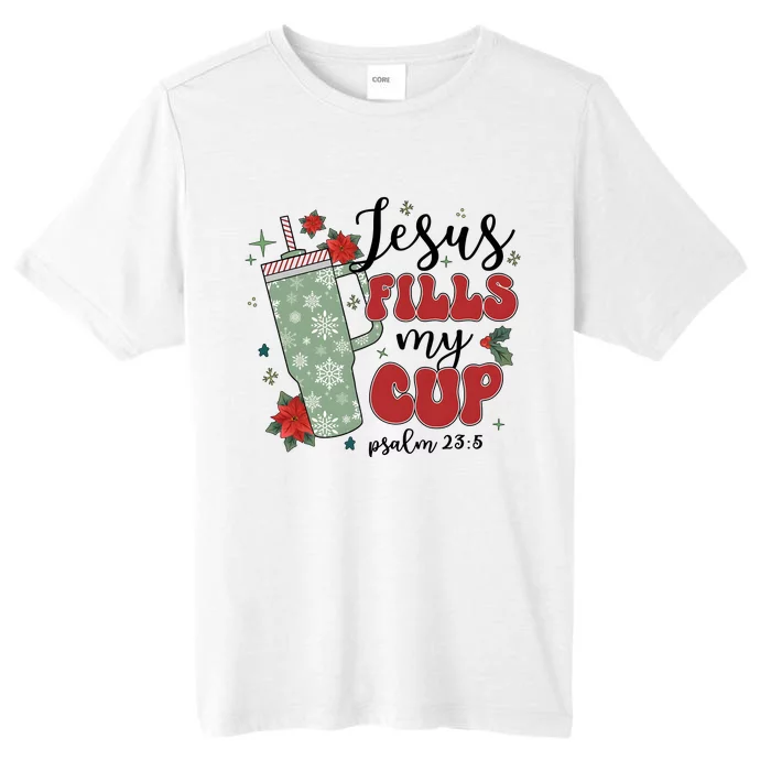 Jesus Fills My Cup Psalm 23 : 5 Christmas Holiday Season ChromaSoft Performance T-Shirt