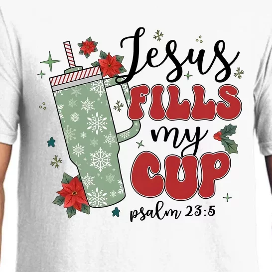 Jesus Fills My Cup Psalm 23 : 5 Christmas Holiday Season Pajama Set