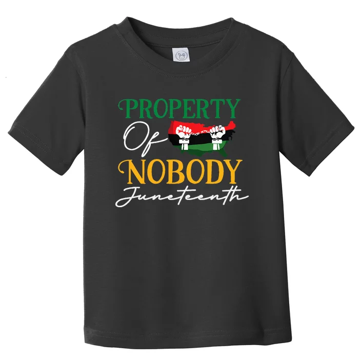 Juneteenth Freedom Melanin Black Property Of Nobody Toddler T-Shirt