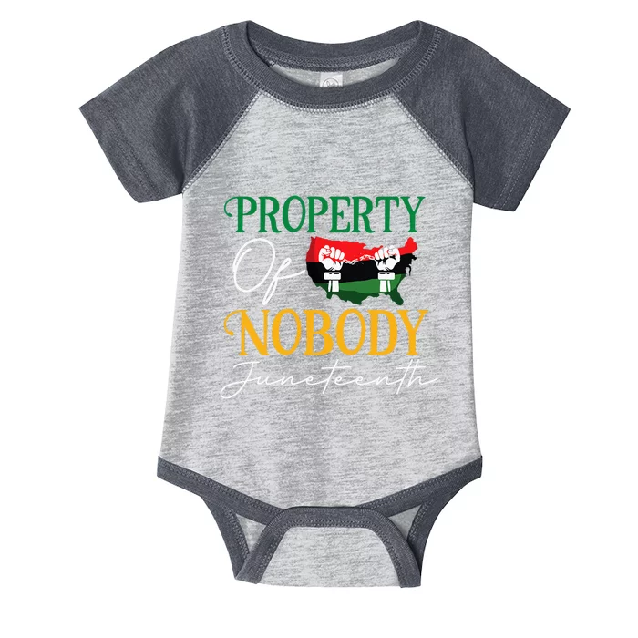 Juneteenth Freedom Melanin Black Women Property Of Nobody Infant Baby Jersey Bodysuit