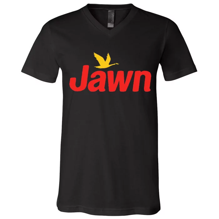 Jawn Food Market Full Color Design V-Neck T-Shirt