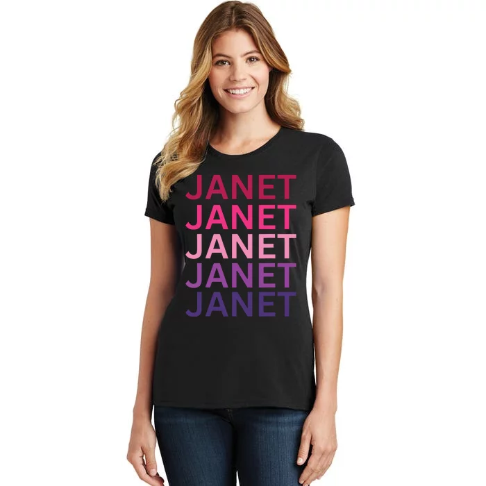 Janet First Name I Love Janet Women's T-Shirt