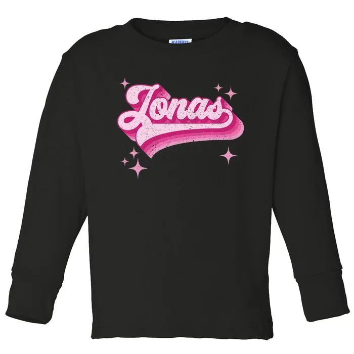 Jonas First Names Vintage Toddler Long Sleeve Shirt