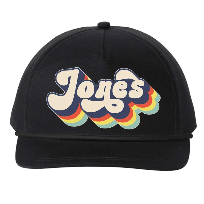 Jones Family Name Personalized Surname Snapback Five-Panel Rope Hat