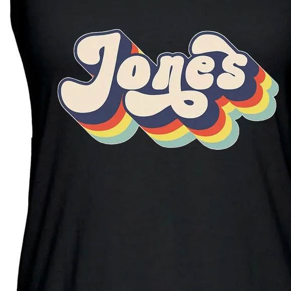 Jones Family Name Personalized Surname Ladies Essential Flowy Tank