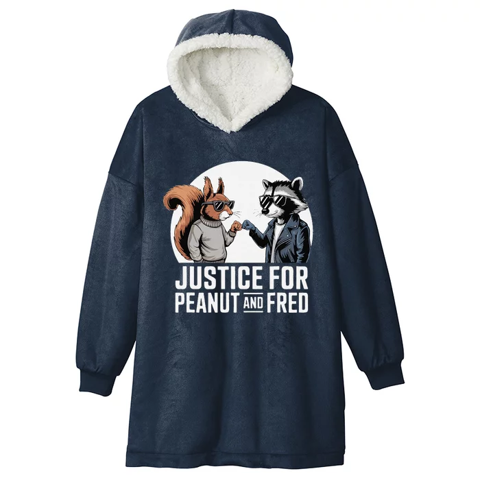 Justice For Peanut The Squirrel & Fred The Racoon Hooded Wearable Blanket