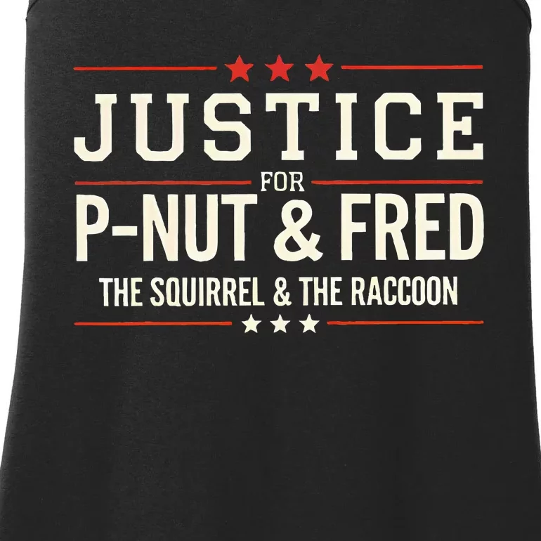 Justice For P Nut And Fred The Squirrel Peanut Justice Ladies Essential Tank