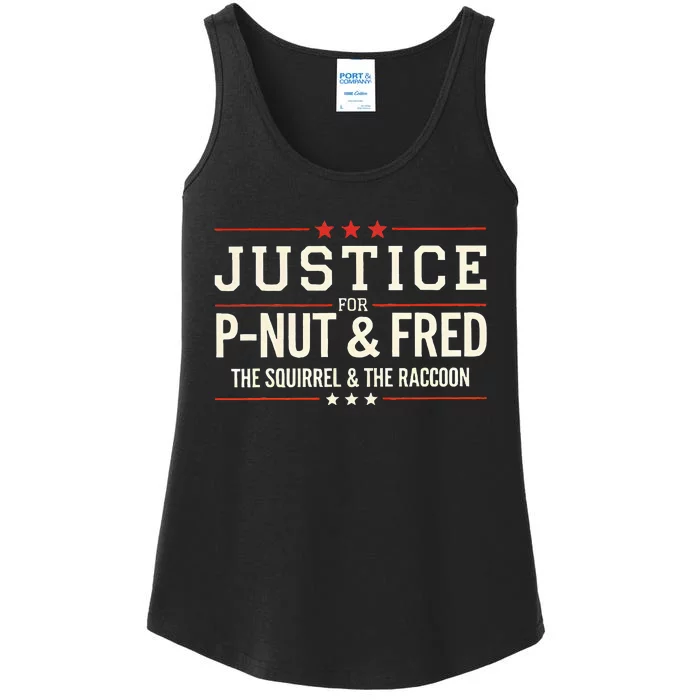 Justice For P Nut And Fred The Squirrel Peanut Justice Ladies Essential Tank