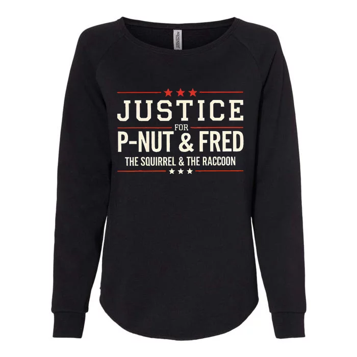 Justice For P Nut And Fred The Squirrel Peanut Justice Womens California Wash Sweatshirt