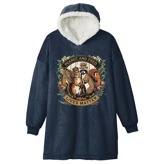 Justice For Peanut The Squirrel And Fred The Raccon Hooded Wearable Blanket