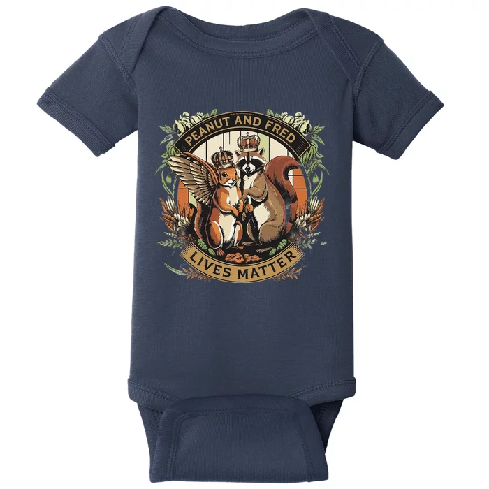 Justice For Peanut The Squirrel And Fred The Raccon Baby Bodysuit