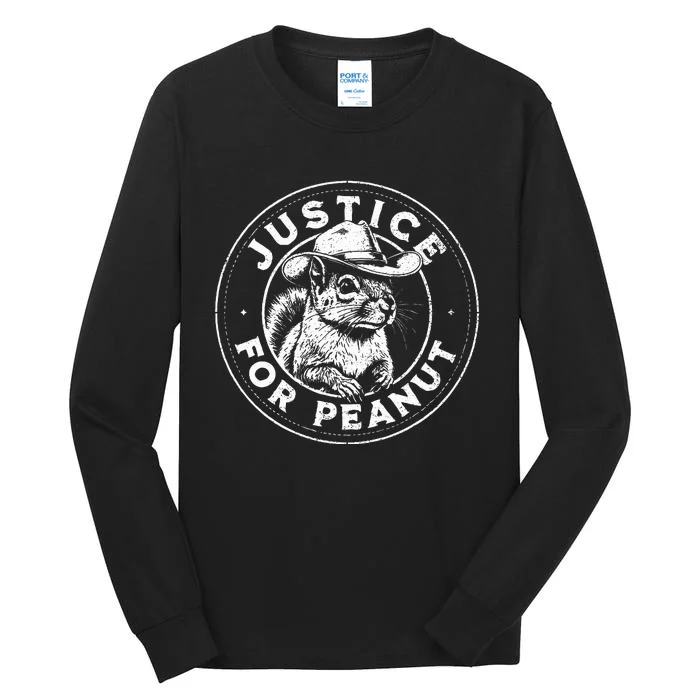 Justice For Peanut The Squirrel P’Nut Pnut Peanut Squirrel Tall Long Sleeve T-Shirt