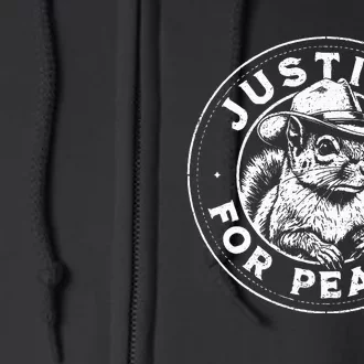 Justice For Peanut The Squirrel P’Nut Pnut Peanut Squirrel Full Zip Hoodie