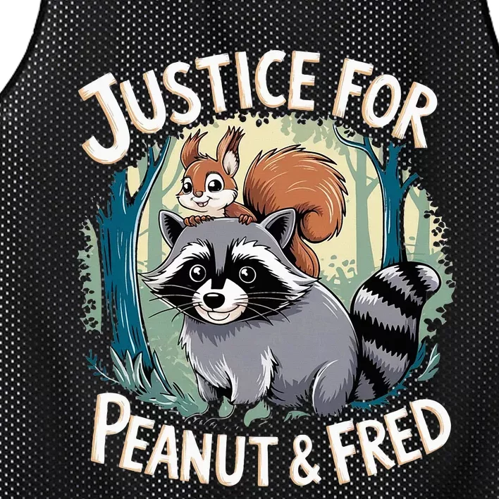 Justice For Peanut The Squirrel And Fred The Raccoon Mesh Reversible Basketball Jersey Tank