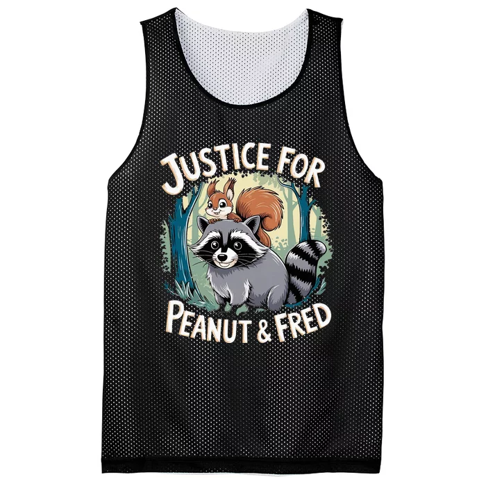 Justice For Peanut The Squirrel And Fred The Raccoon Mesh Reversible Basketball Jersey Tank