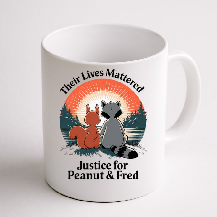 Justice For Peanut The Squirrel Justice For Fred The Raccoon Front & Back Coffee Mug