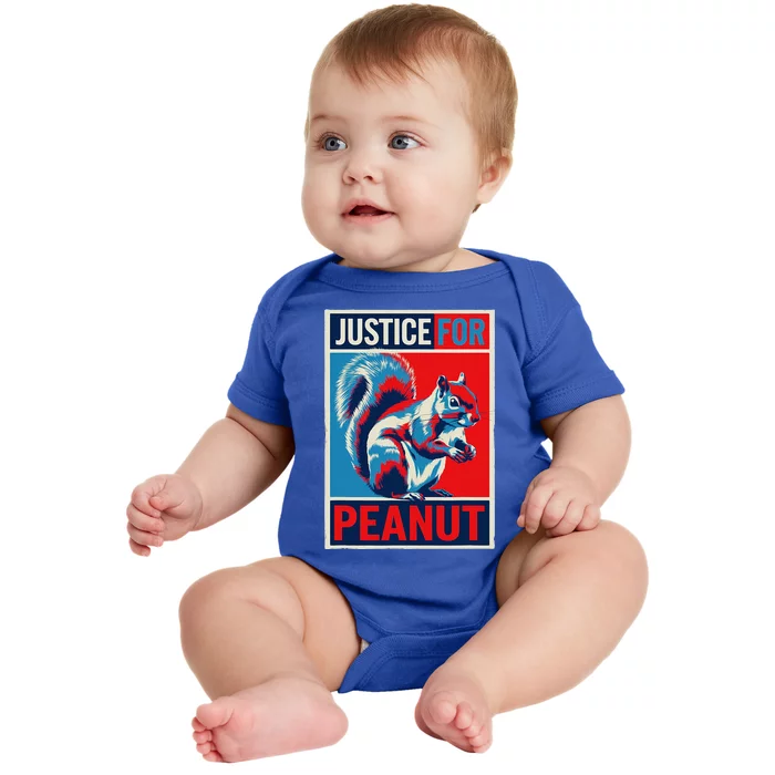 Justice For Peanut The Squirrel P’Nut Pnut Squirrel Baby Bodysuit