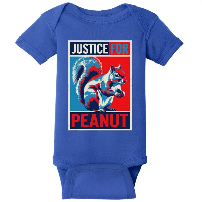 Justice For Peanut The Squirrel P’Nut Pnut Squirrel Baby Bodysuit