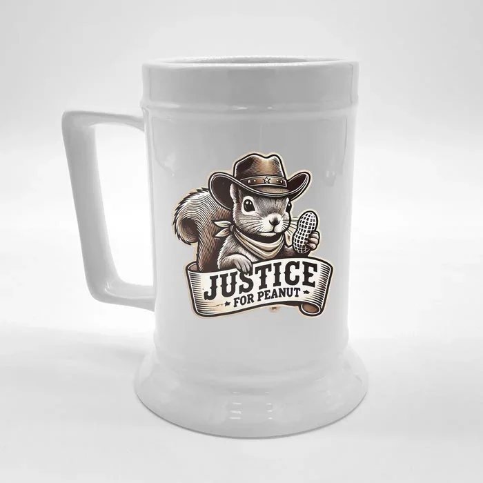 Justice For Peanut The Squirrel Lover Front & Back Beer Stein