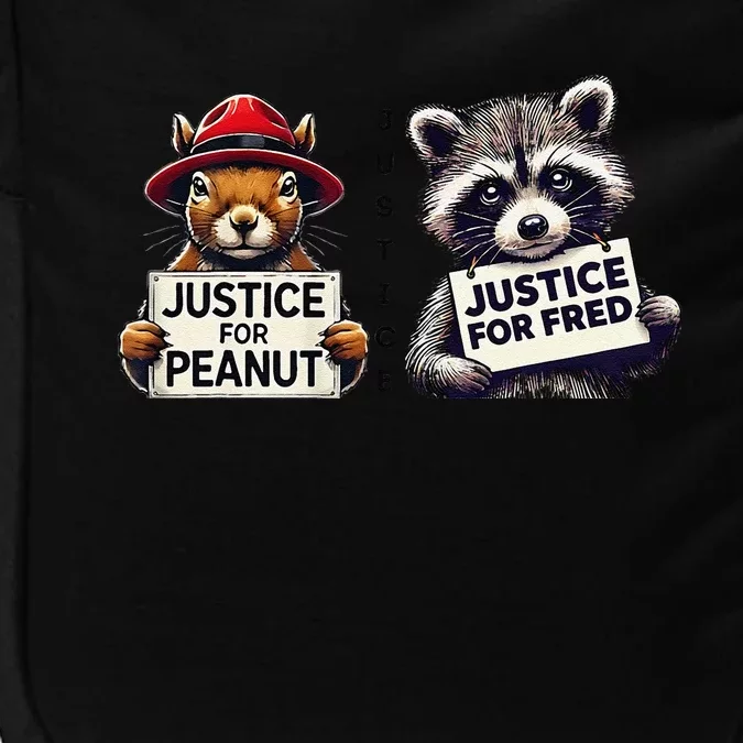 Justice For Peanut The Squirrel Justice For Fred The Raccoon Impact Tech Backpack