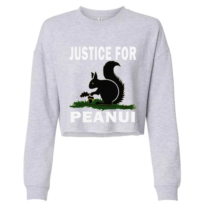 Justice For Peanut Pnut The Squirrel Cropped Pullover Crew